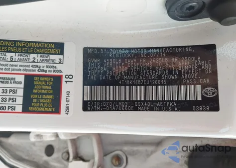 2014 Toyota Avalon Limited from USA, damaged, VIN 4T1BK1EB7EU126015